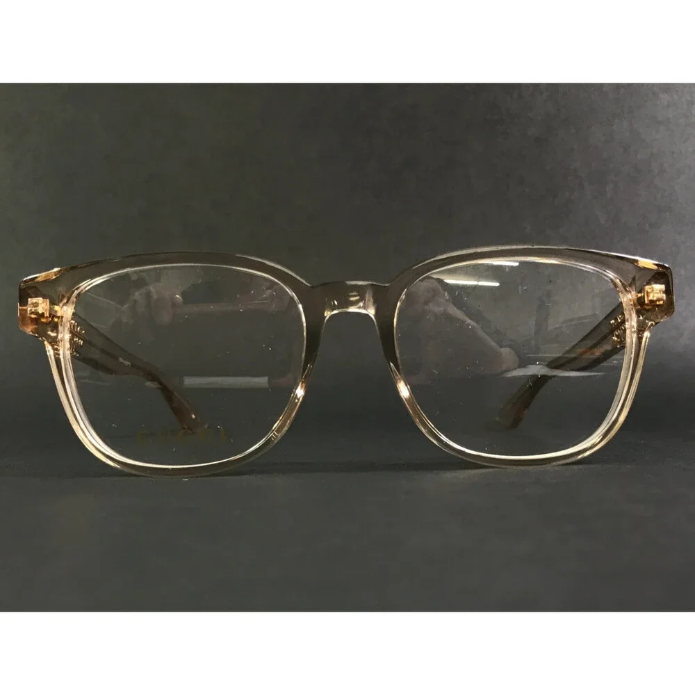 Gucci Eyeglasses Frames GG1746OA 002 Transparent Pink Square Full Rim 52-18-145